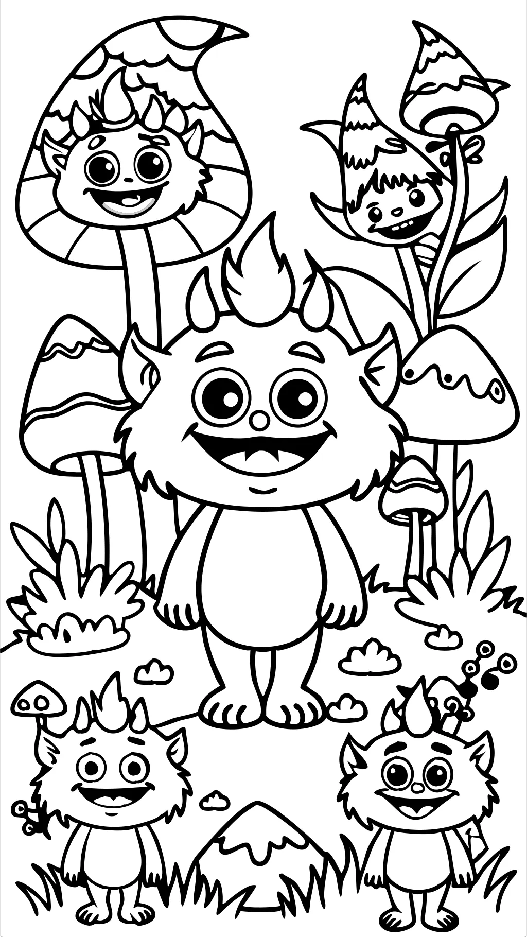 branch trolls coloring page